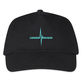 Music is Life Puls Heartbeat Music Frequency Lyrics - Kids’ Baseball Cap - black - Front