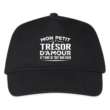 Cadeau trésor d'amour je t'aime de tout mon cœur - Casquette de baseball Enfant - noir - Devant