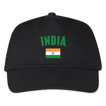Drapeau de l’Inde - Casquette de baseball Enfant - noir - Devant