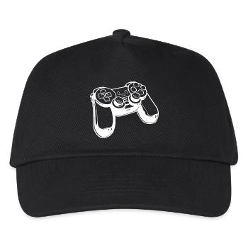 Game Controller Skizze - Kinder Basecap - Schwarz - Vorne