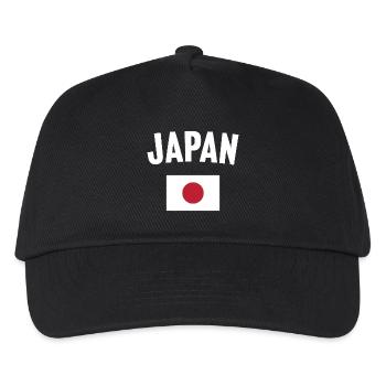 Japanische Flagge - Kinder Basecap - Schwarz - Vorne