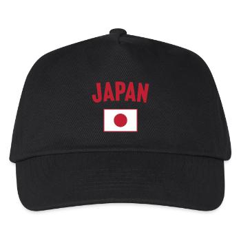 Japanische Flagge - Kinder Basecap - Schwarz - Vorne