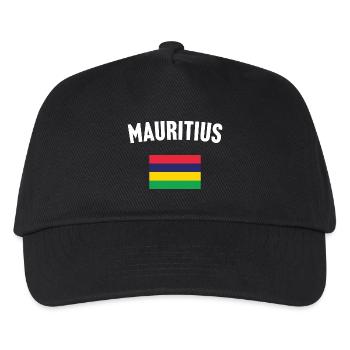 Mauritius Flagge - Kinder Basecap - Schwarz - Vorne
