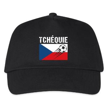 Czech Flag Soccer Czech Soccer Gift - Kids’ Baseball Cap - black - Front