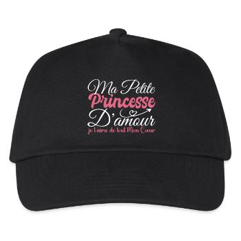 Cadeau princesse d'amour, ma princesse je t'aime - Casquette de baseball Enfant - noir - Devant