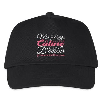 Umarmung, Liebesgeschenk, beste Umarmung, ich liebe dich - Kinder Basecap - Schwarz - Vorne