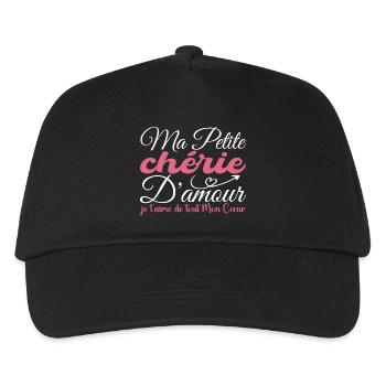 Cadeau chérie d'amour, meilleure chérie je t'aime - Casquette de baseball Enfant - noir - Devant