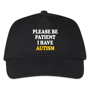 please be patient i have autism - Kinder Basecap - Schwarz - Vorne