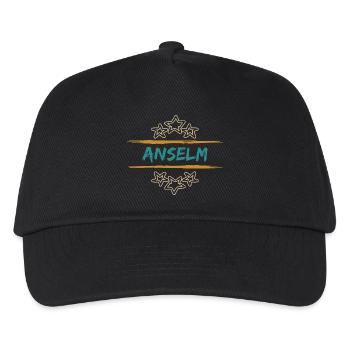 Geschenk für Anselm - Kinder Basecap - Schwarz - Vorne