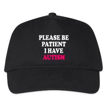 please be patient i have autism - Kinder Basecap - Schwarz - Vorne