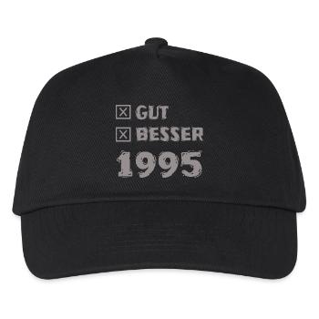 Jahr 1995 - Kinder Basecap - Schwarz - Vorne
