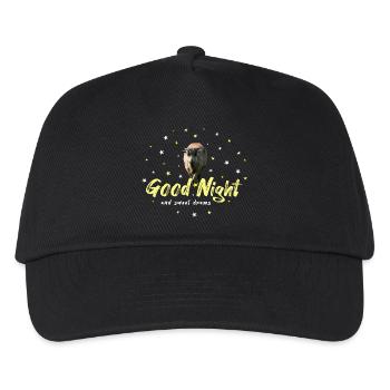 Schaf gute Nacht Schlafshirt - Kinder Basecap - Schwarz - Vorne