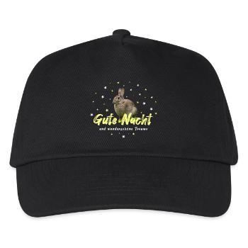 Sleeping shirt with bunnies - Kids’ Baseball Cap - black - Front