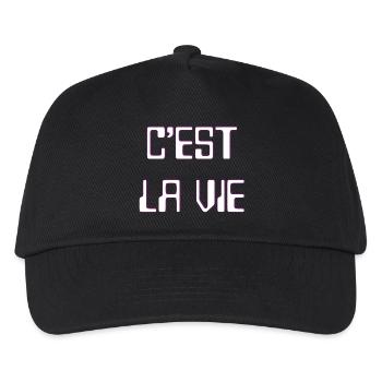 C'est la vie - Kinder Basecap - Schwarz - Vorne