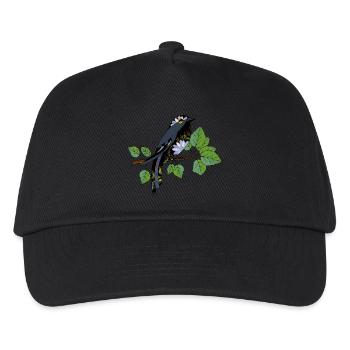 Bunter Vogel - Kinder Basecap - Schwarz - Vorne