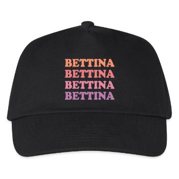 Name Bettina - Kinder Basecap - Schwarz - Vorne