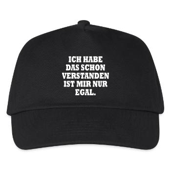ich habe das schon verstanden ist mir nur egal - Kinder Basecap - Schwarz - Vorne