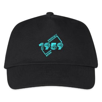 Geboren 1959 - Kinder Basecap - Schwarz - Vorne