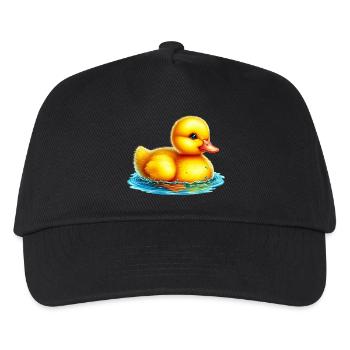 Ente Ente Ente Ente Ente - Kinder Basecap - Schwarz - Vorne
