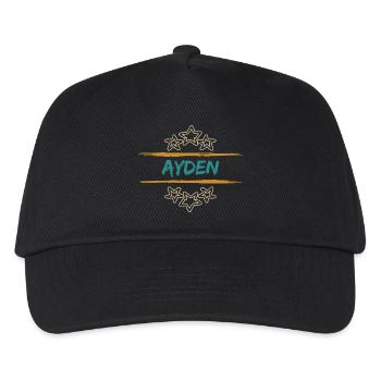 Geschenk für Ayden - Kinder Basecap - Schwarz - Vorne