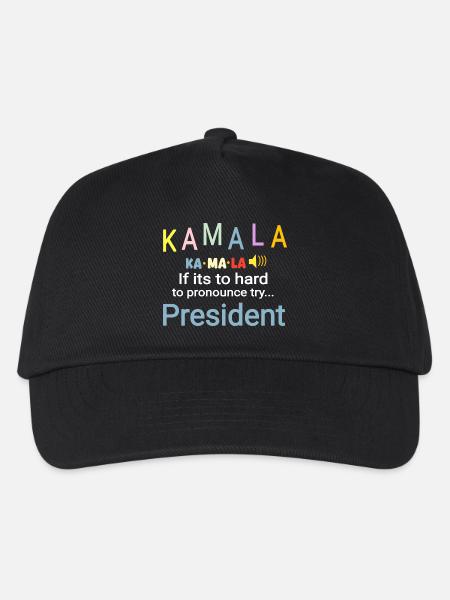 Schwer auszusprechen Kamala Präsident bunt - Kinder Basecap - Schwarz