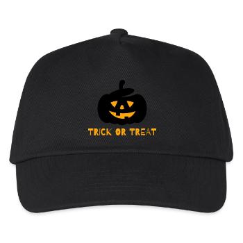 Trick Or Treat Halloween Kürbislaterne - Kinder Basecap - Schwarz - Vorne