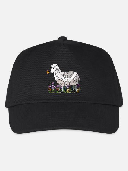 Schaf - Kinder Basecap - Schwarz