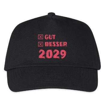 Jahr 2029 - Kinder Basecap - Schwarz - Vorne