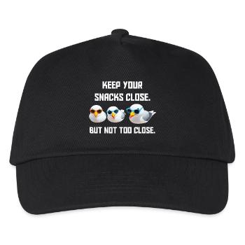 Keeps your snacks close But not too close - Kids’ Baseball Cap - black - Front