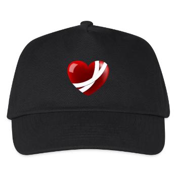 Cœur blessé - Casquette de baseball Enfant - noir - Devant