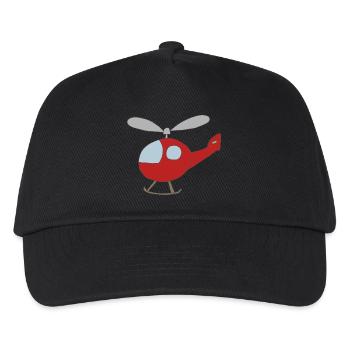 hubschrauber - Kinder Basecap - Schwarz - Vorne