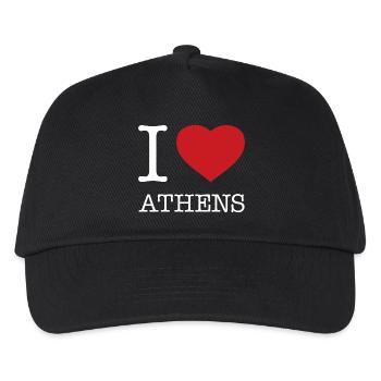 I LOVE ATHENS Greece Griechenland - Kids’ Baseball Cap - black - Front