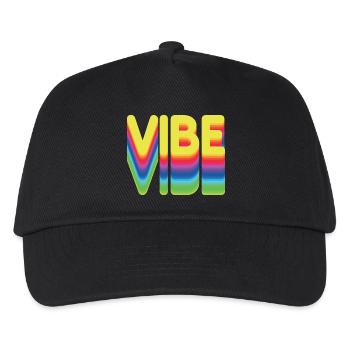Nur gute Vibes - retro style - Kinder Basecap - Schwarz - Vorne