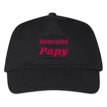 Ich bin nicht im Ruhestand, ich bin ein Opa - Kinder Basecap - Schwarz - Vorne