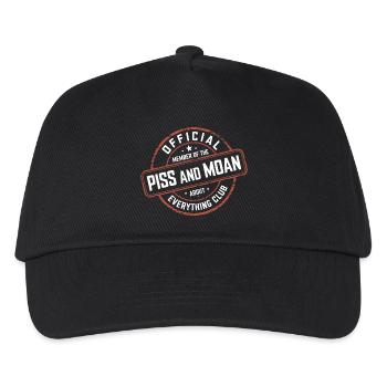 Member of Piss and Moan Club 11 - Kinder Basecap - Schwarz - Vorne