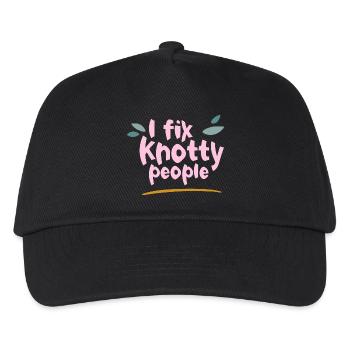 I Fix Knotty People 2 - Kinder Basecap - Schwarz - Vorne