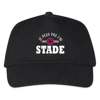 Je peux pas j'ai stade supporter football Paris - Casquette de baseball Enfant - noir - Devant
