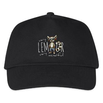 Lémurien très sage, très attentif ! - Casquette de baseball Enfant - noir - Devant