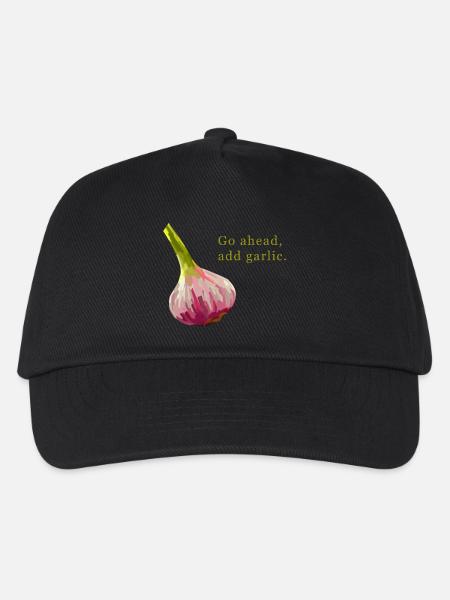 Nur zu: Knoblauch hinzufügen - Kinder Basecap - Schwarz