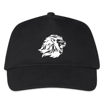 Der König der Tiere (weiß) - Kinder Basecap - Schwarz - Vorne