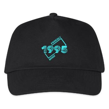 Geboren 1995 - Kinder Basecap - Schwarz - Vorne
