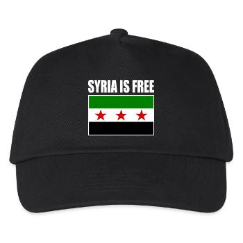 syrien flagge - Kinder Basecap - Schwarz - Vorne