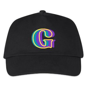 Mehrfarbiger Buchstabe g – originelle Geschenkidee - Kinder Basecap - Schwarz - Vorne