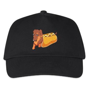 Hot Dog Snack - Kids’ Baseball Cap - black - Front