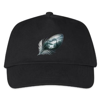 Plume de la faune - Casquette de baseball Enfant - noir - Devant