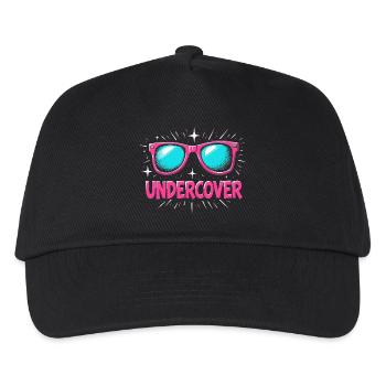 Lustige Sonnenbrille und Undercover Speech Kostüm - Kinder Basecap - Schwarz - Vorne