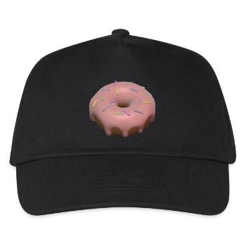 3D-Donut - Kinder Basecap - Schwarz - Vorne