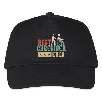 Best Caregiver Ever Caregiving Carer - Kids’ Baseball Cap - black - Front