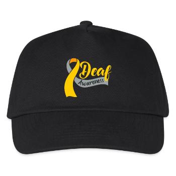 Deaf Deaf Deaf Sign Language - Kids’ Baseball Cap - black - Front