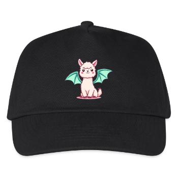 Alpakadrache - Kinder Basecap - Schwarz - Vorne